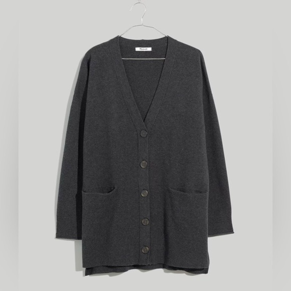 Madewell Sweater Womens extra large Gray Cardigan Gray 3/4 Sleeve